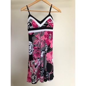 Floral spring bikini strap dress, size small